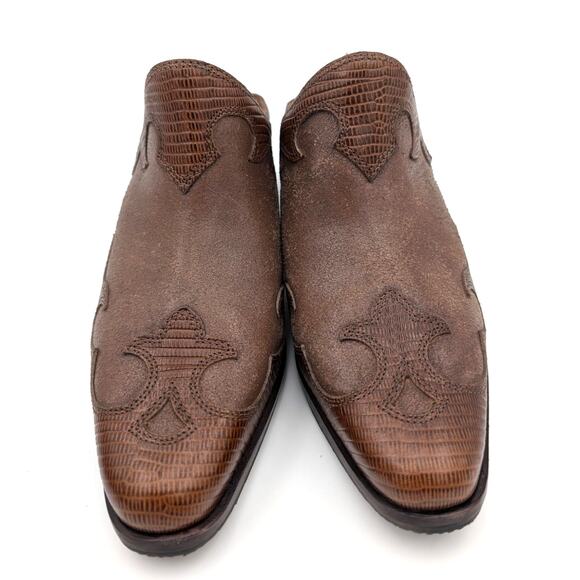 Donald Pliner Mindy Distressed Suede Western Mules Women's Size US6M EU37 - Picture 2 of 13